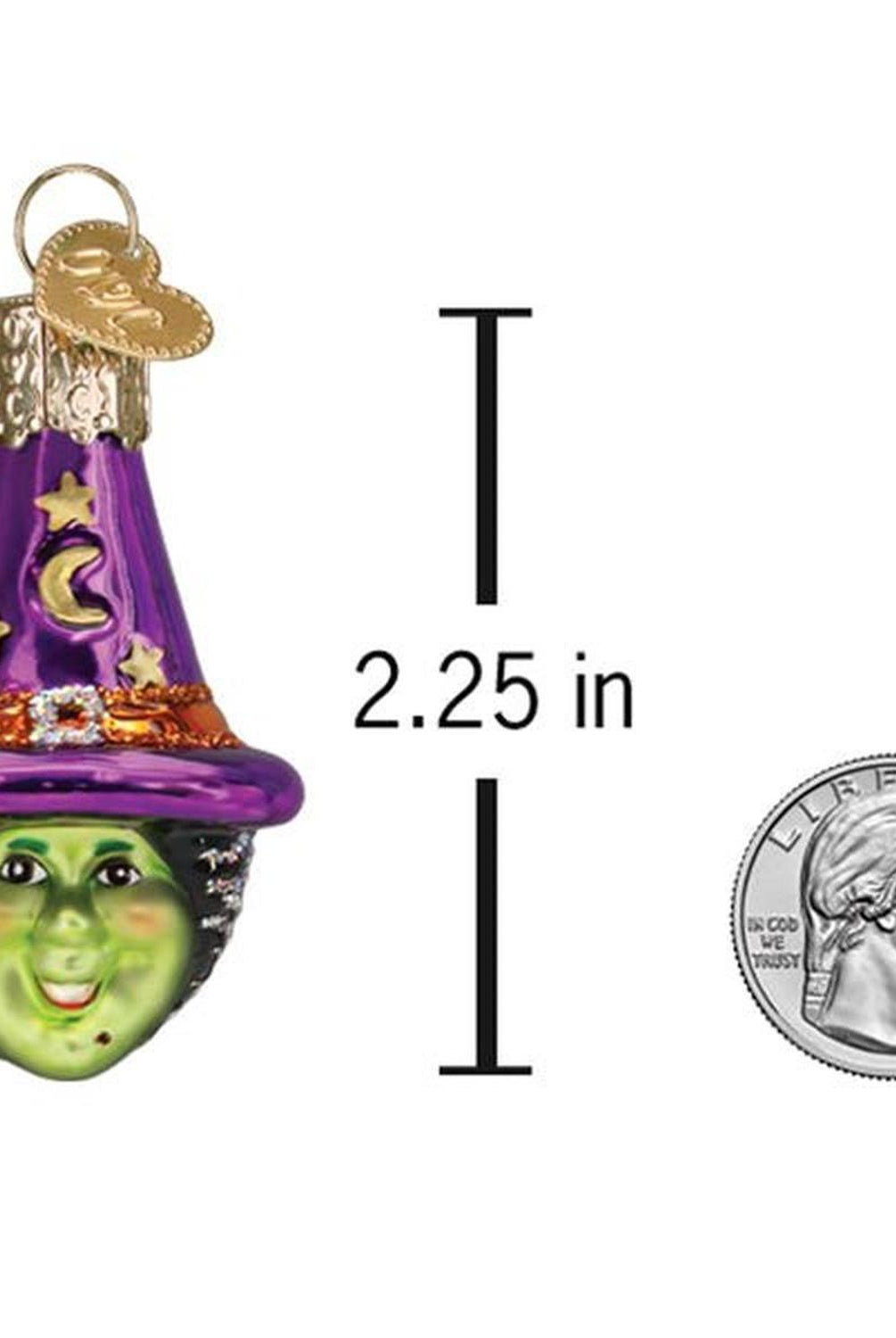 Mini Witch Head Ornament