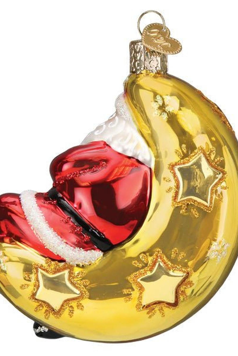 Moonlight Santa Ornament
