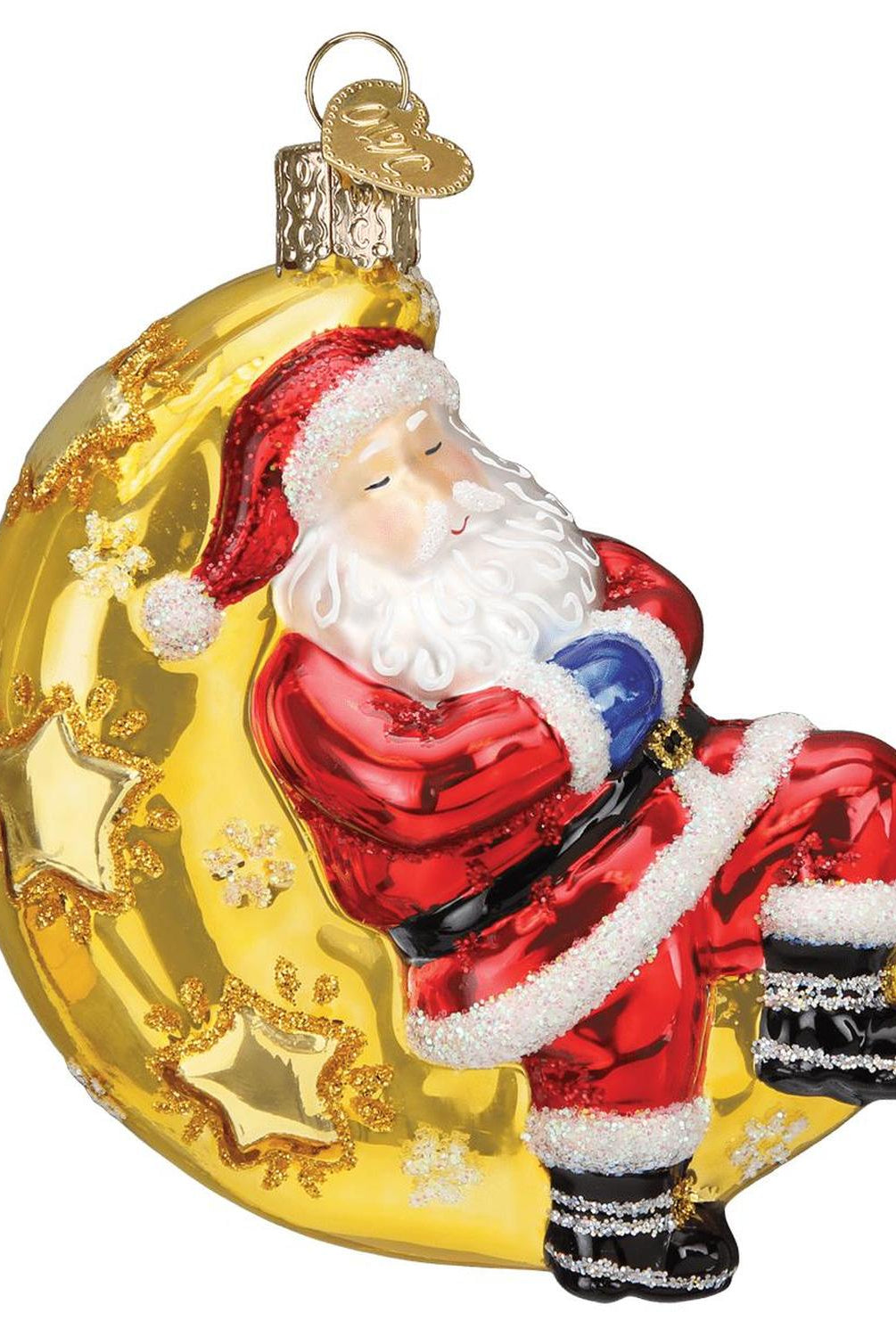 Moonlight Santa Ornament
