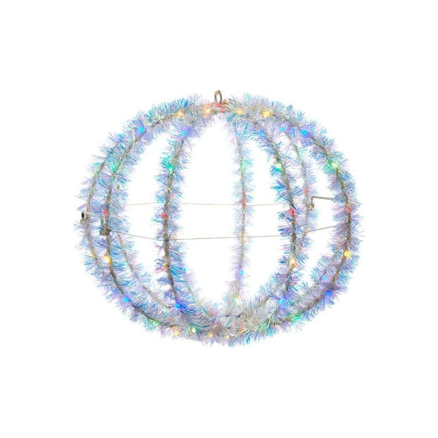 Shop For Multi - Color LED Tinsel Foldable Sphere 12"