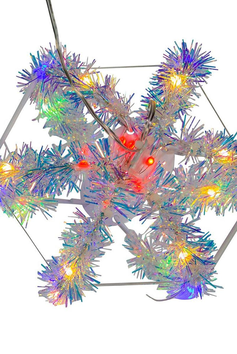 Shop For Multi - Color LED Tinsel Foldable Sphere 6"