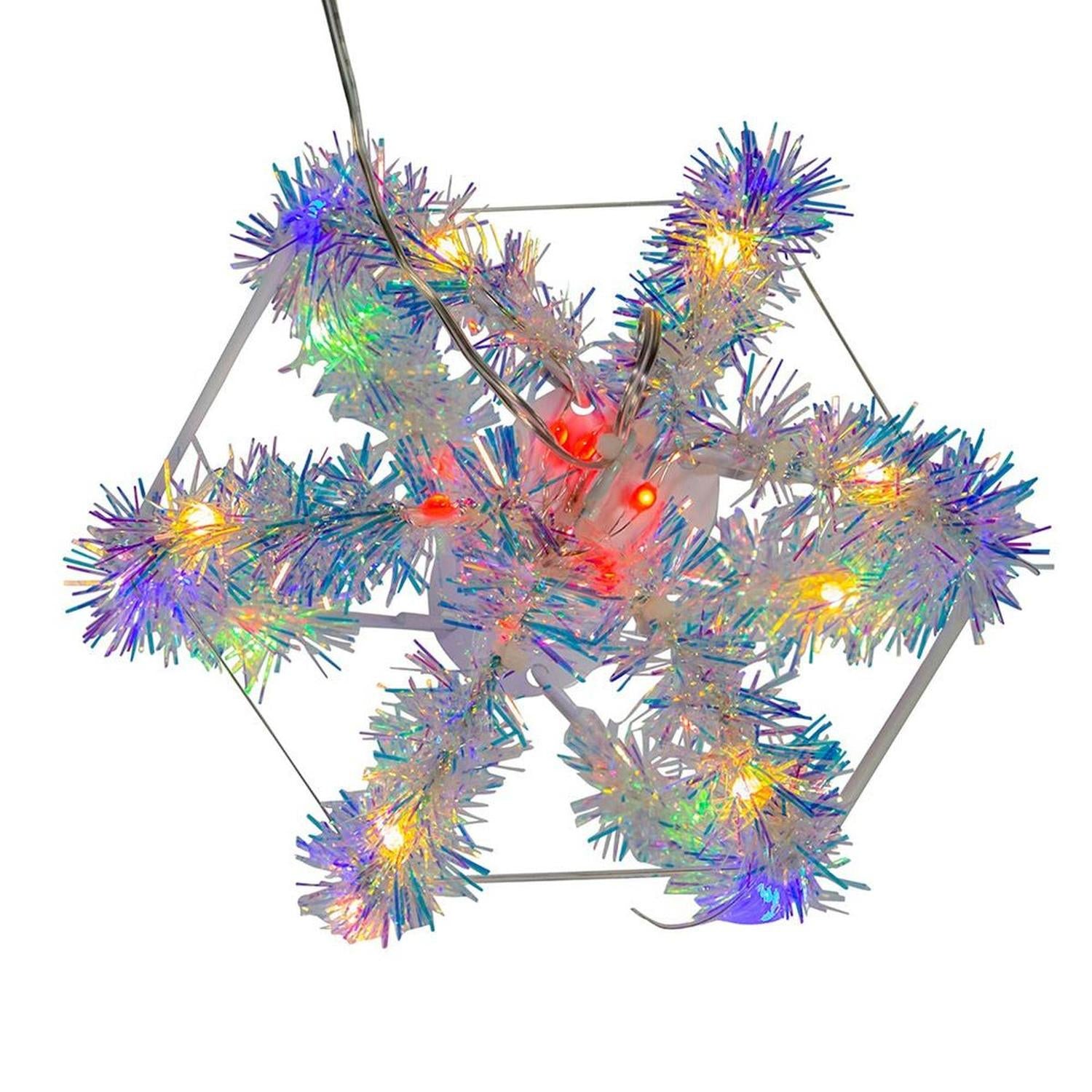 Shop For Multi - Color LED Tinsel Foldable Sphere 6"