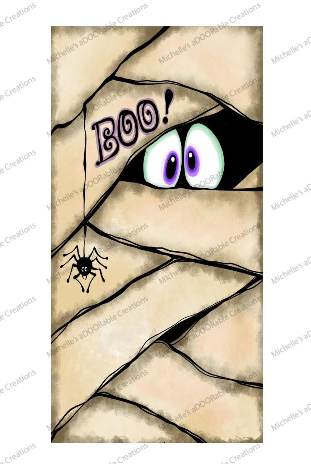 Mummy Monster Eyes Sign