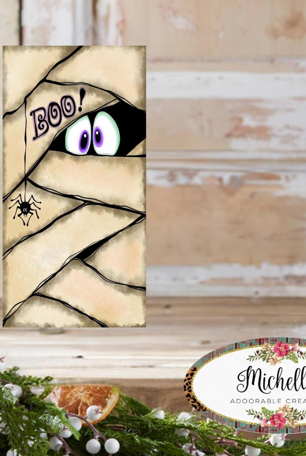 Mummy Monster Eyes Sign