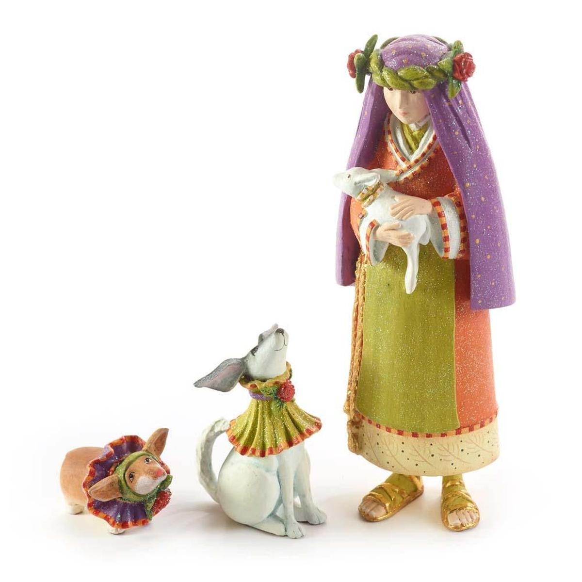 Shop For Nativity Shepherdess with Dog Figures