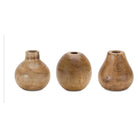 Shop For Natural Wood Bud Vase (Set of 3)
