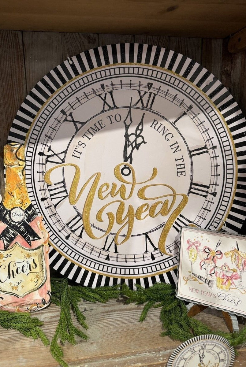 Shop For New Years Clock PVC Door Hanger