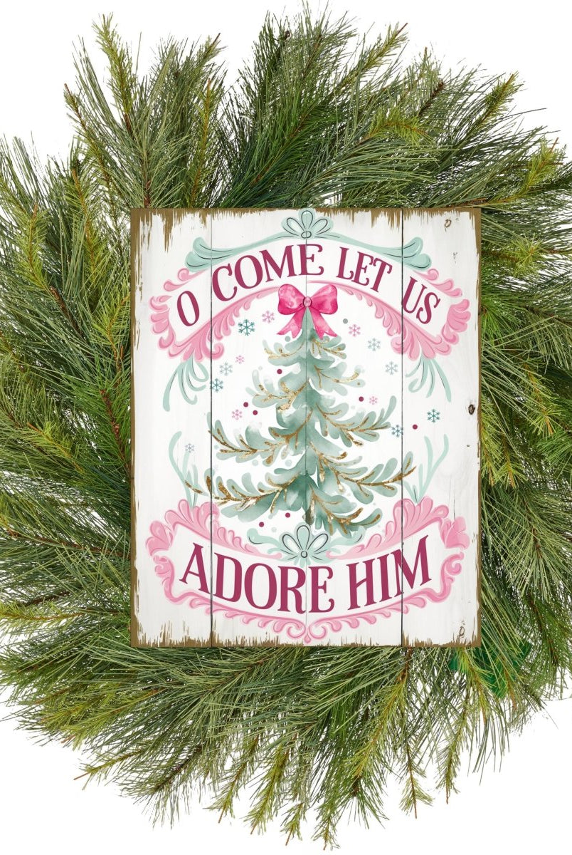 Shop For O Come Let Us Adore Him Christmas Sign
