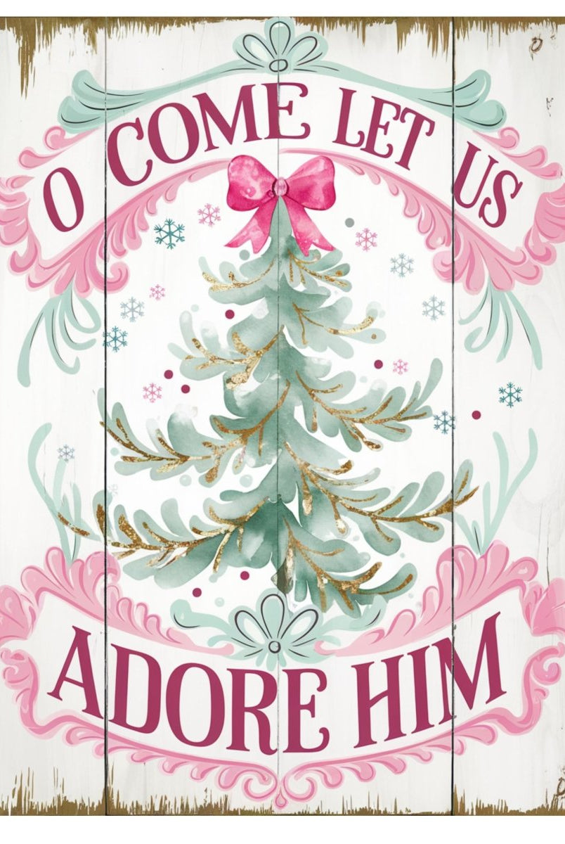 Shop For O Come Let Us Adore Him Christmas Sign