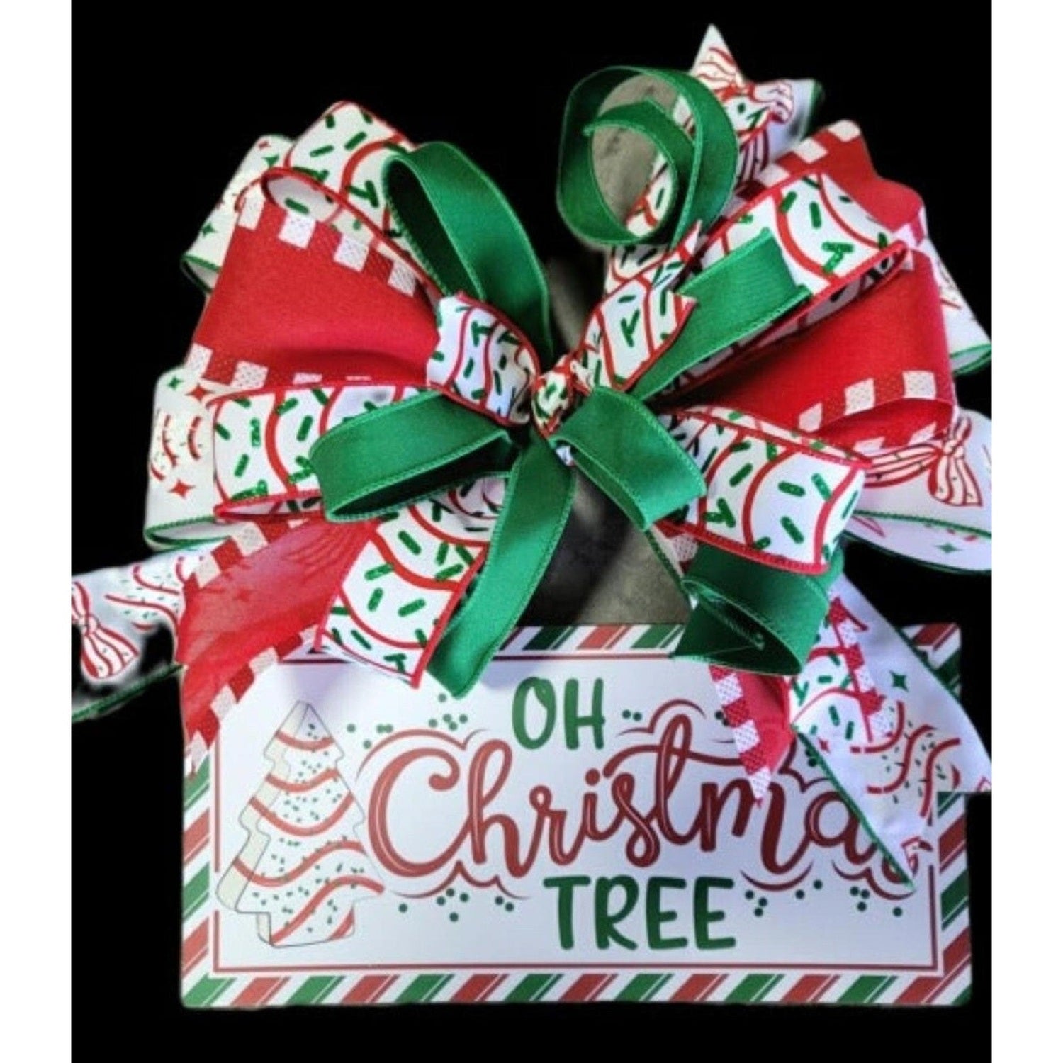 Oh Christmas Tree Door Hanger w/Bow