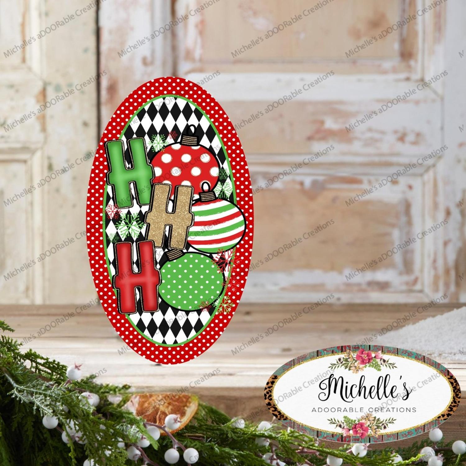 Shop For Oval Ho Ho Ho Christmas Ornament Sign