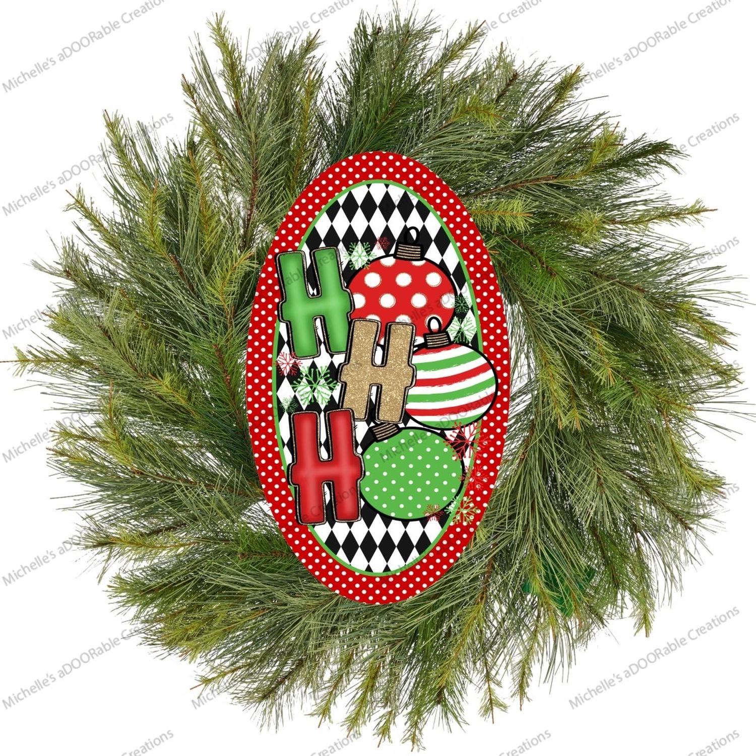 Shop For Oval Ho Ho Ho Christmas Ornament Sign