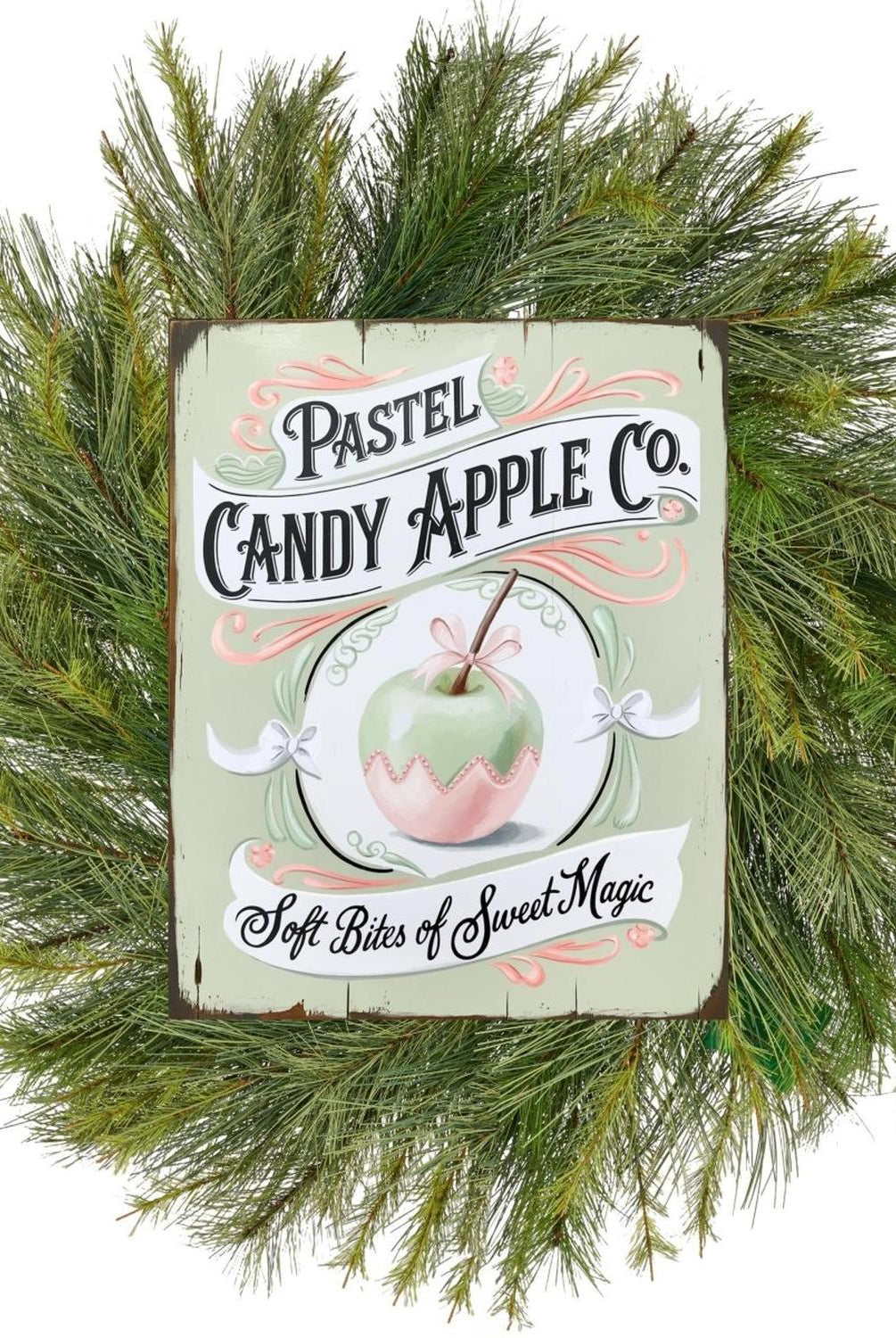 Pastel Candy Apple Halloween Sign