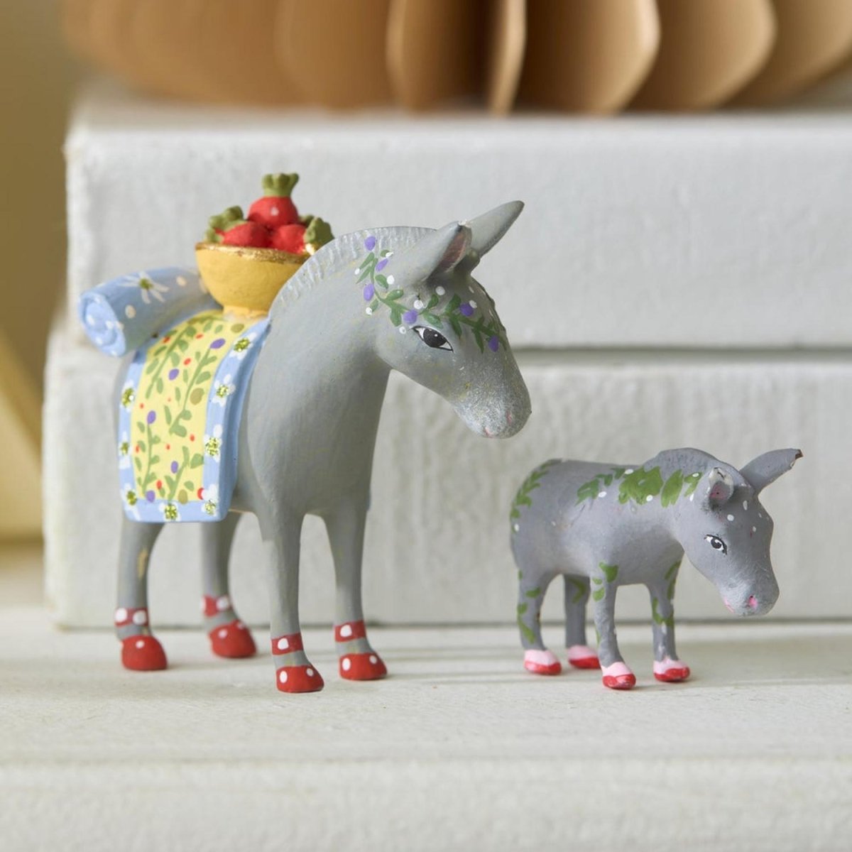 Patience Brewster Nativity Mother & Baby Donkey Mini Figures