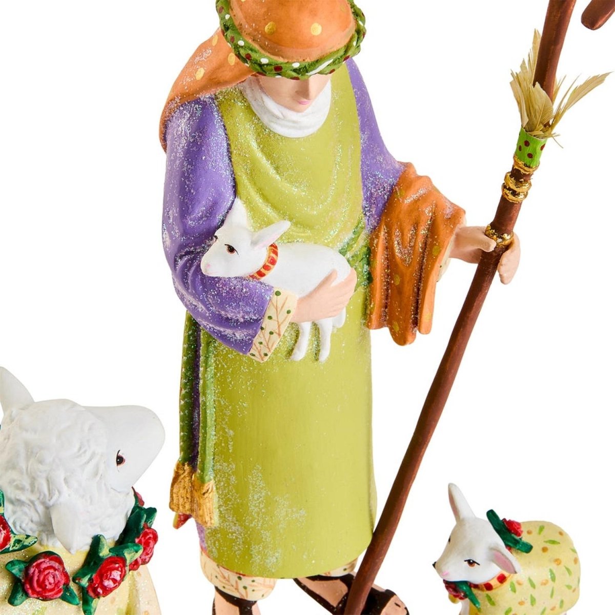 Patience Brewster Nativity Shepherd & Sheep Figures