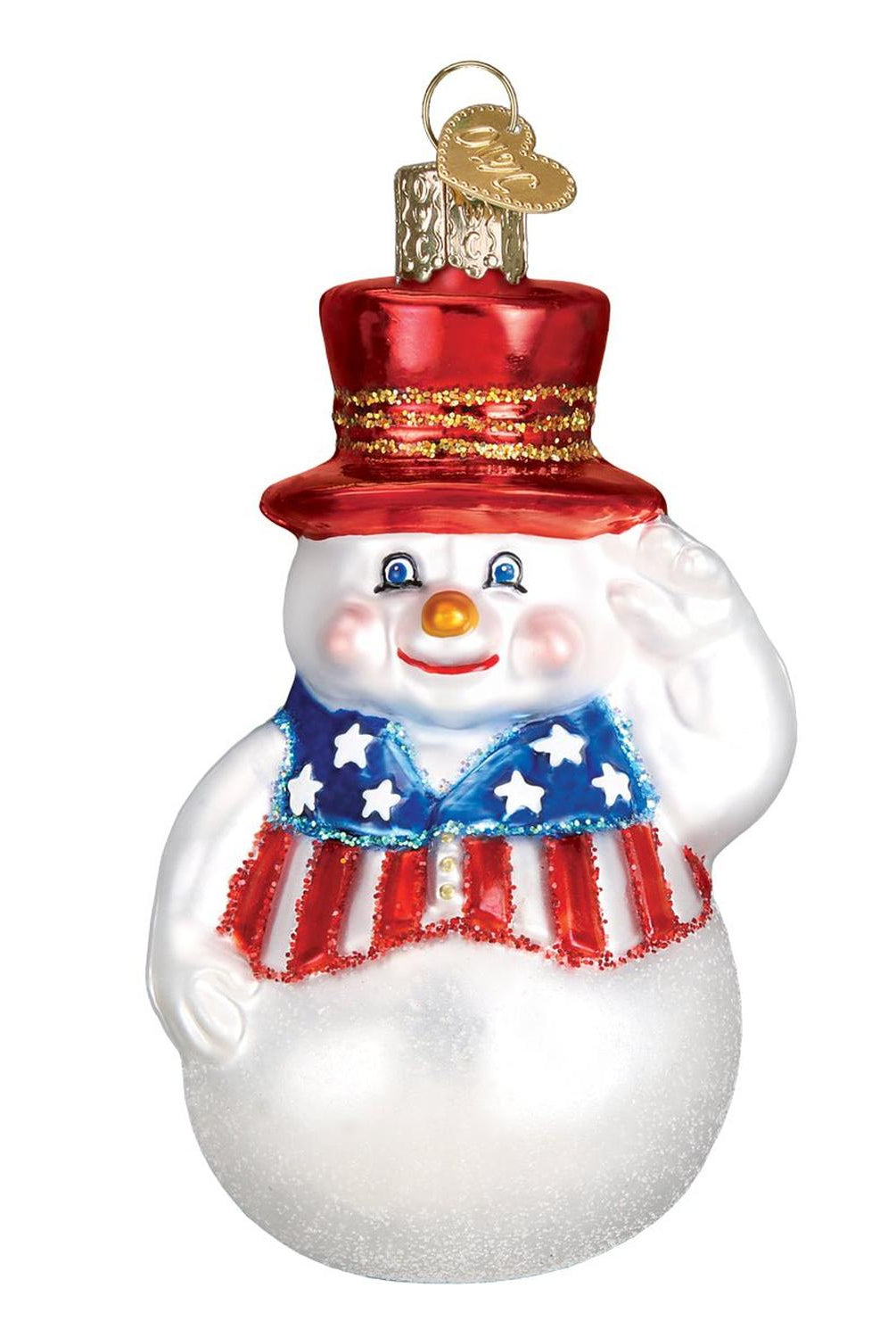 Patriotic Snowman Ornament
