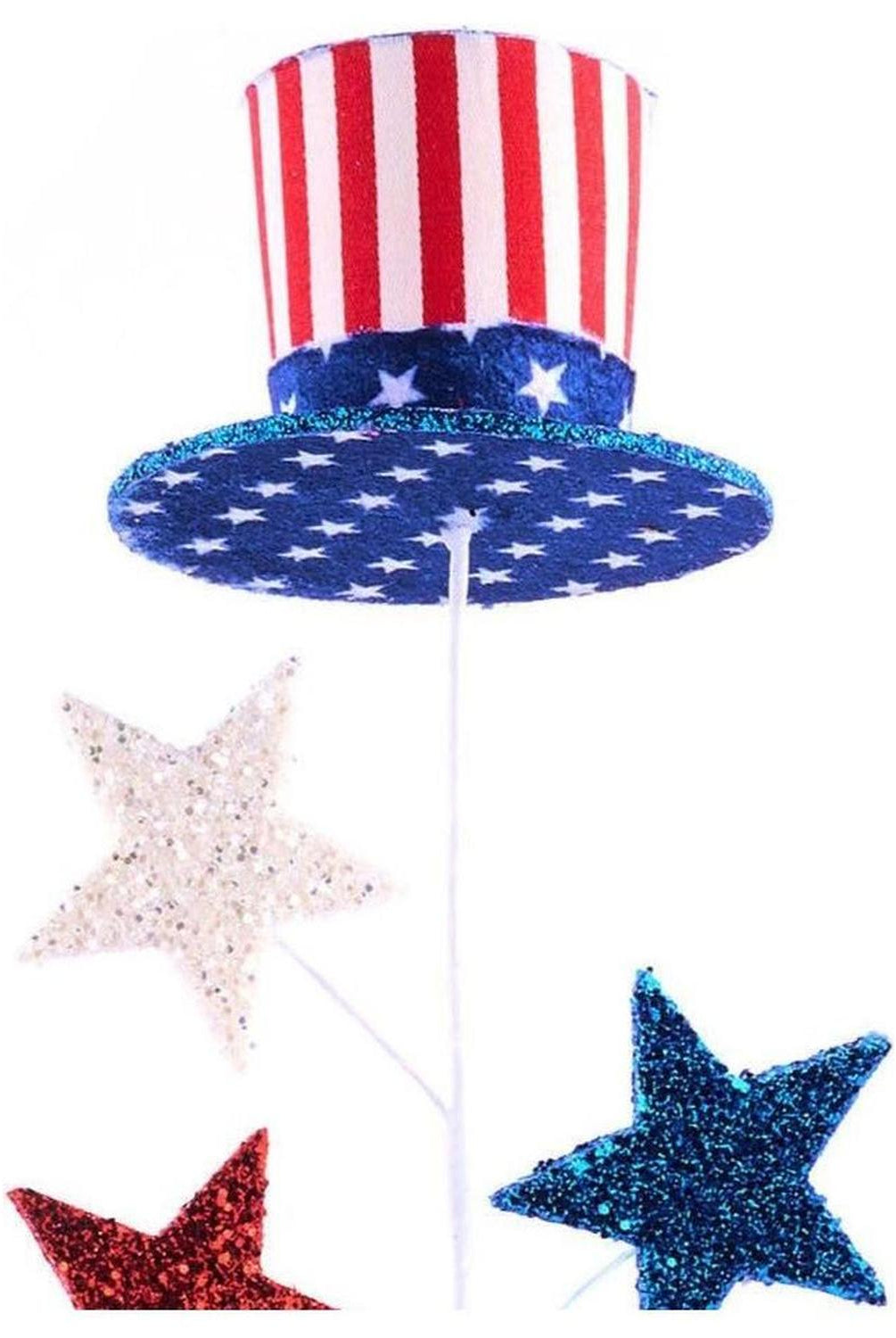 28" Patriotic Uncle Sam Hat Stars Spray