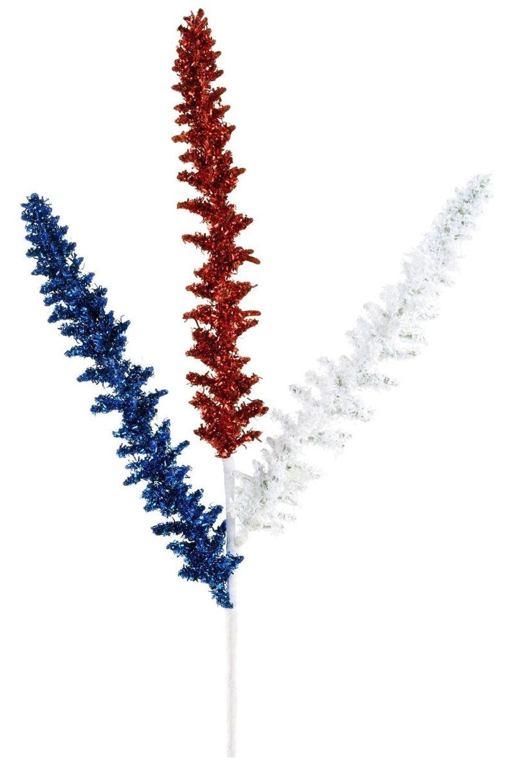 18" Patriotic V Cut Foil Glitter Spike Spray
