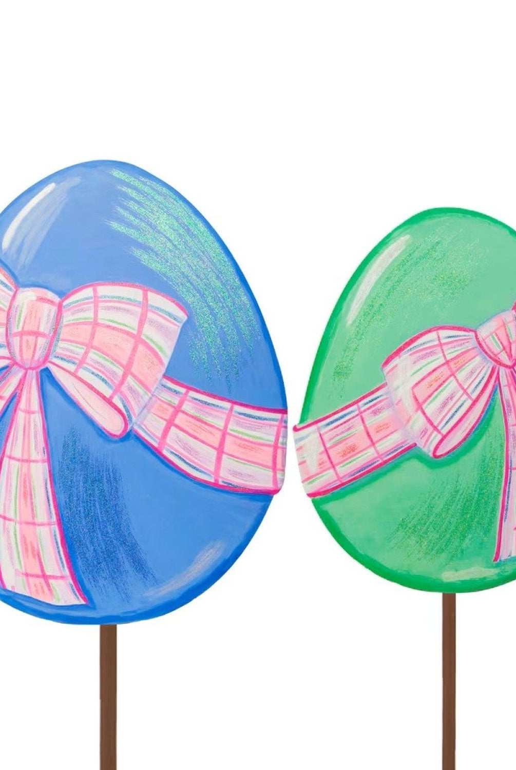 Shop For Periwinkle & Green Eggs with Plaid Bows