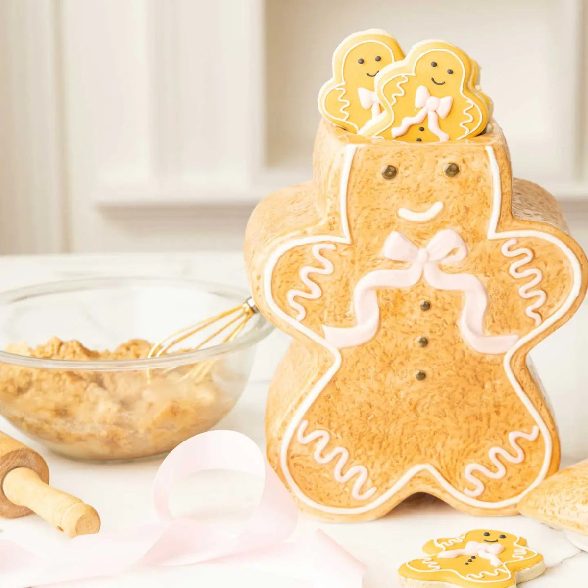 Shop For Pink Bow Gingerbread Cookie Jar