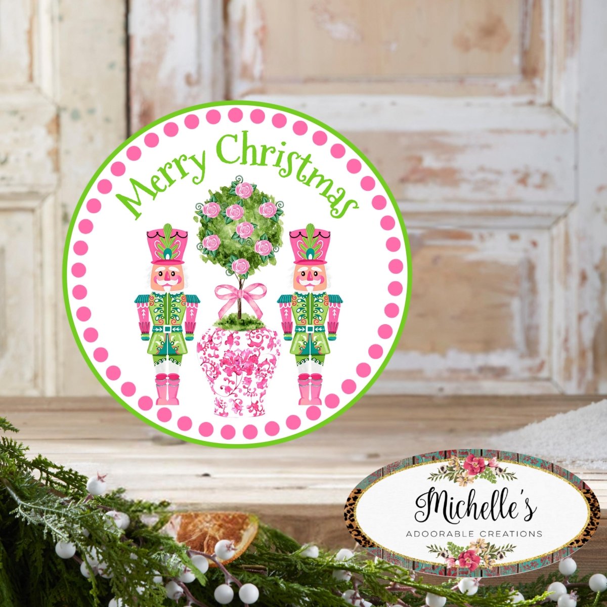 Shop For Pink Chinoiserie Christmas Nutcracker Sign