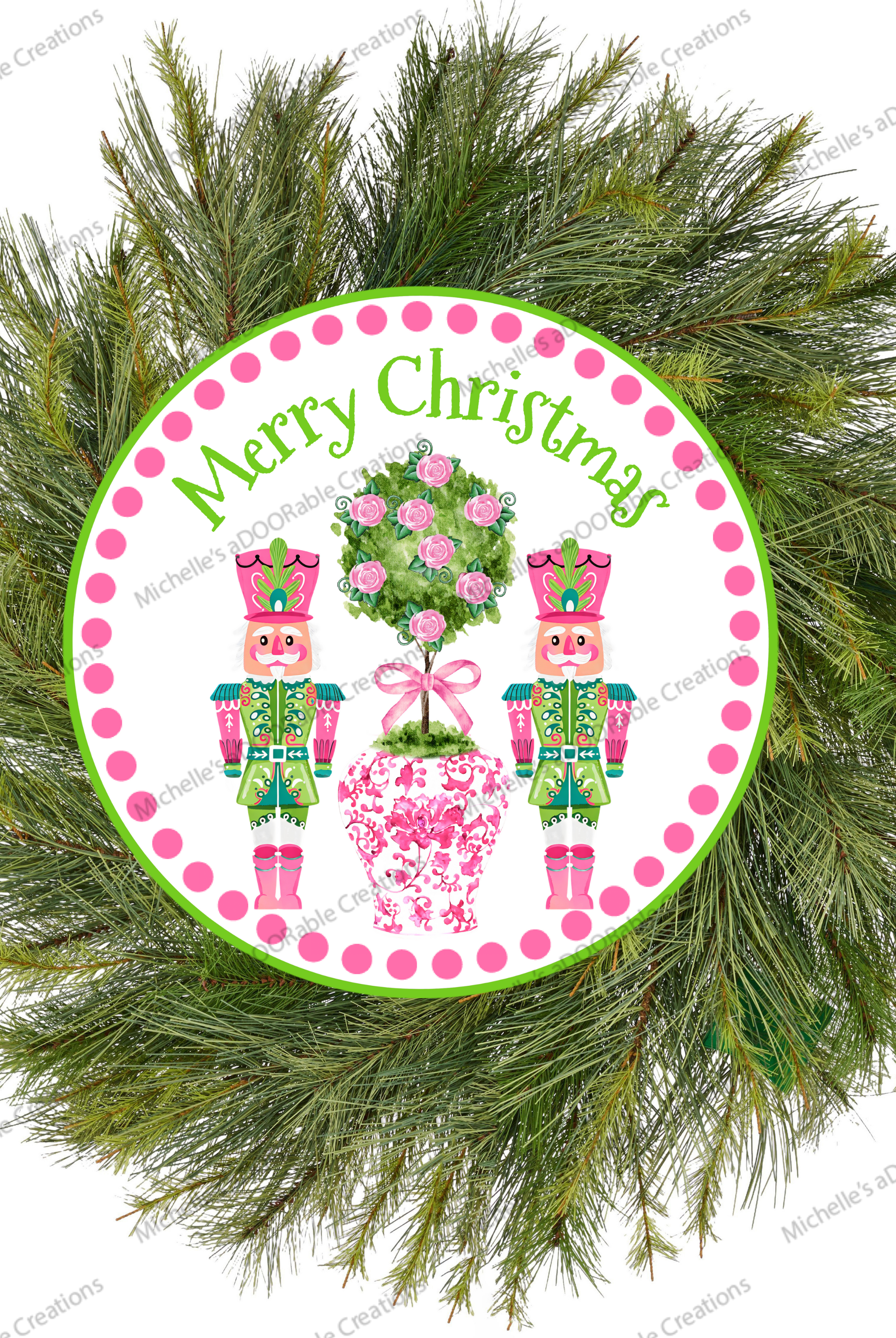Shop For Pink Chinoiserie Christmas Nutcracker Sign