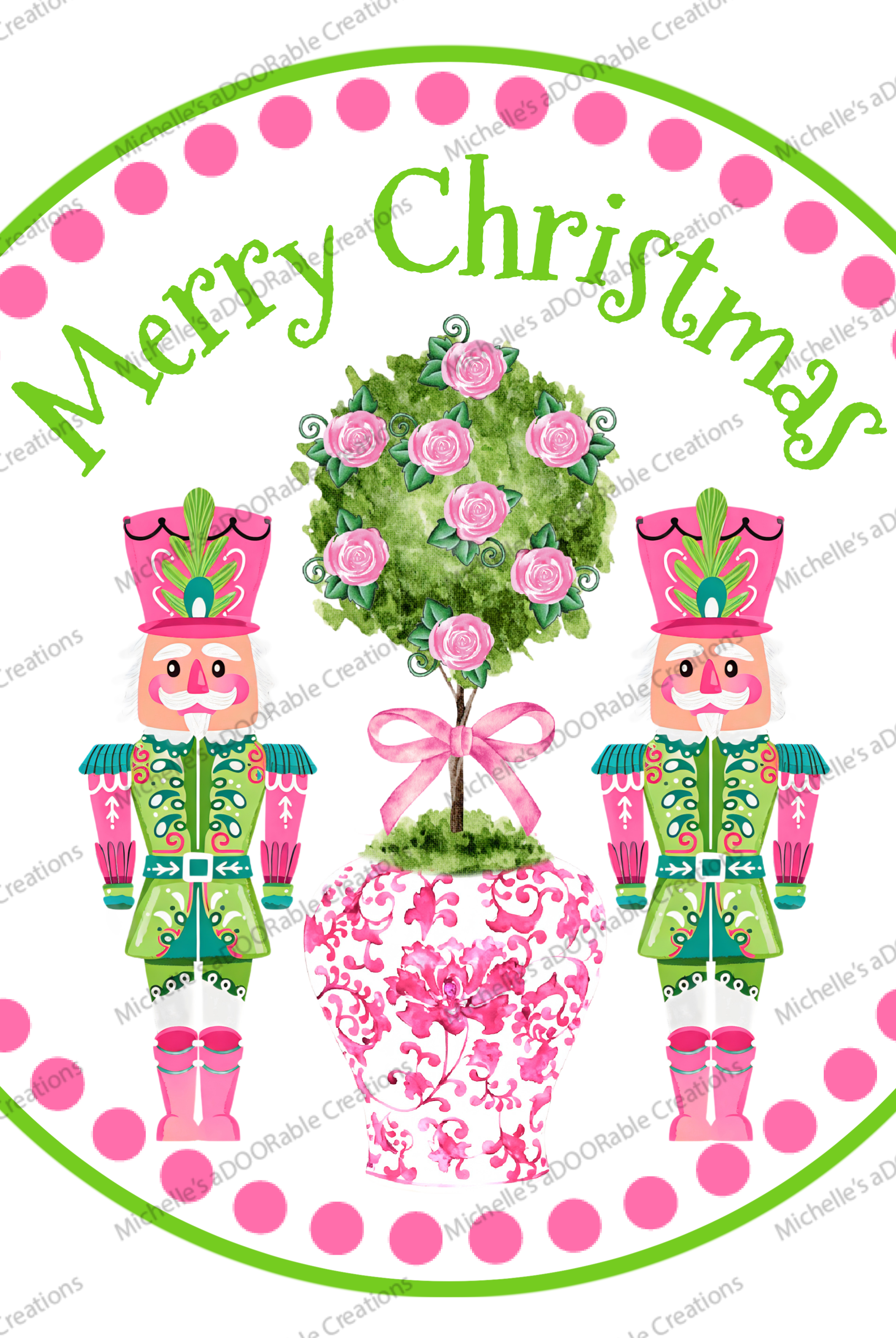 Shop For Pink Chinoiserie Christmas Nutcracker Sign