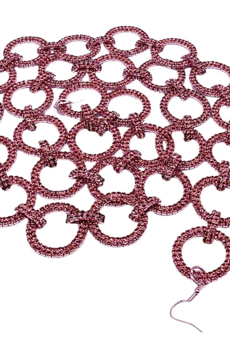 Shop For Pink Crystal Circle Christmas Garland, 36"