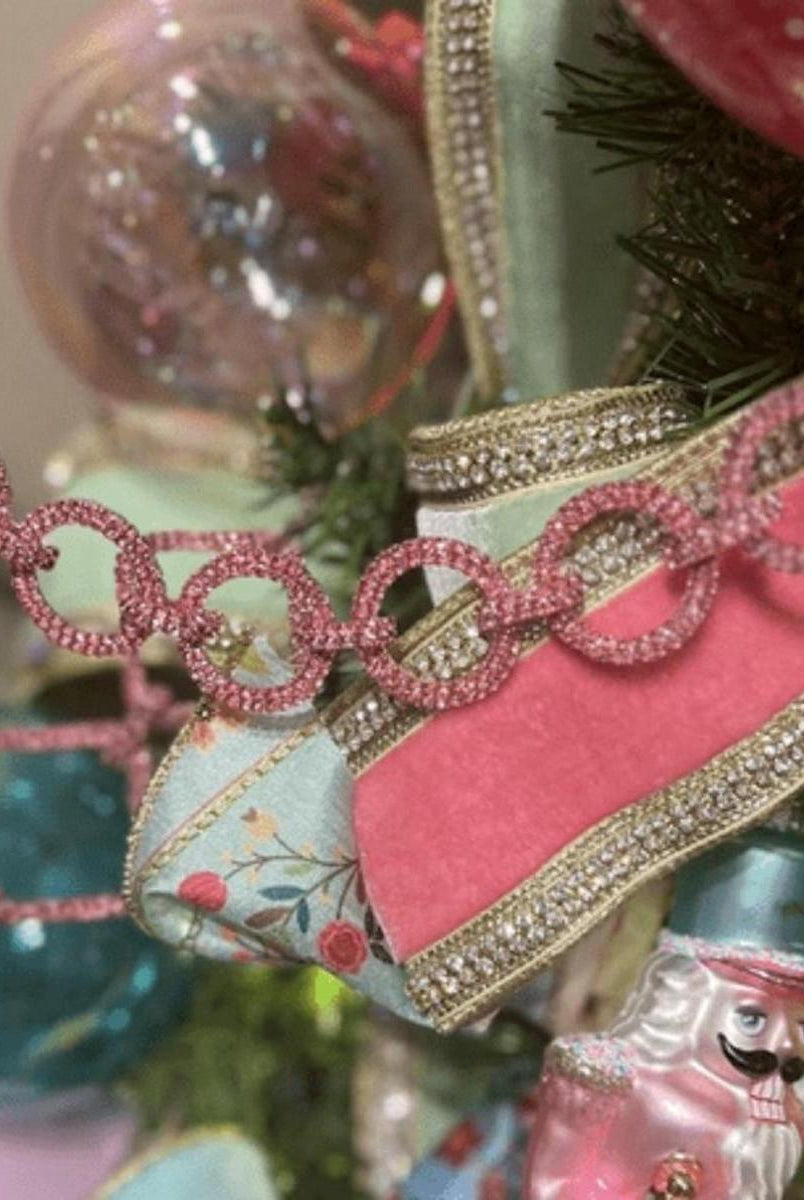 Shop For Pink Crystal Circle Christmas Garland, 36"