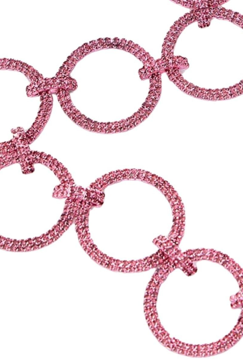 Shop For Pink Crystal Circle Christmas Garland, 36"