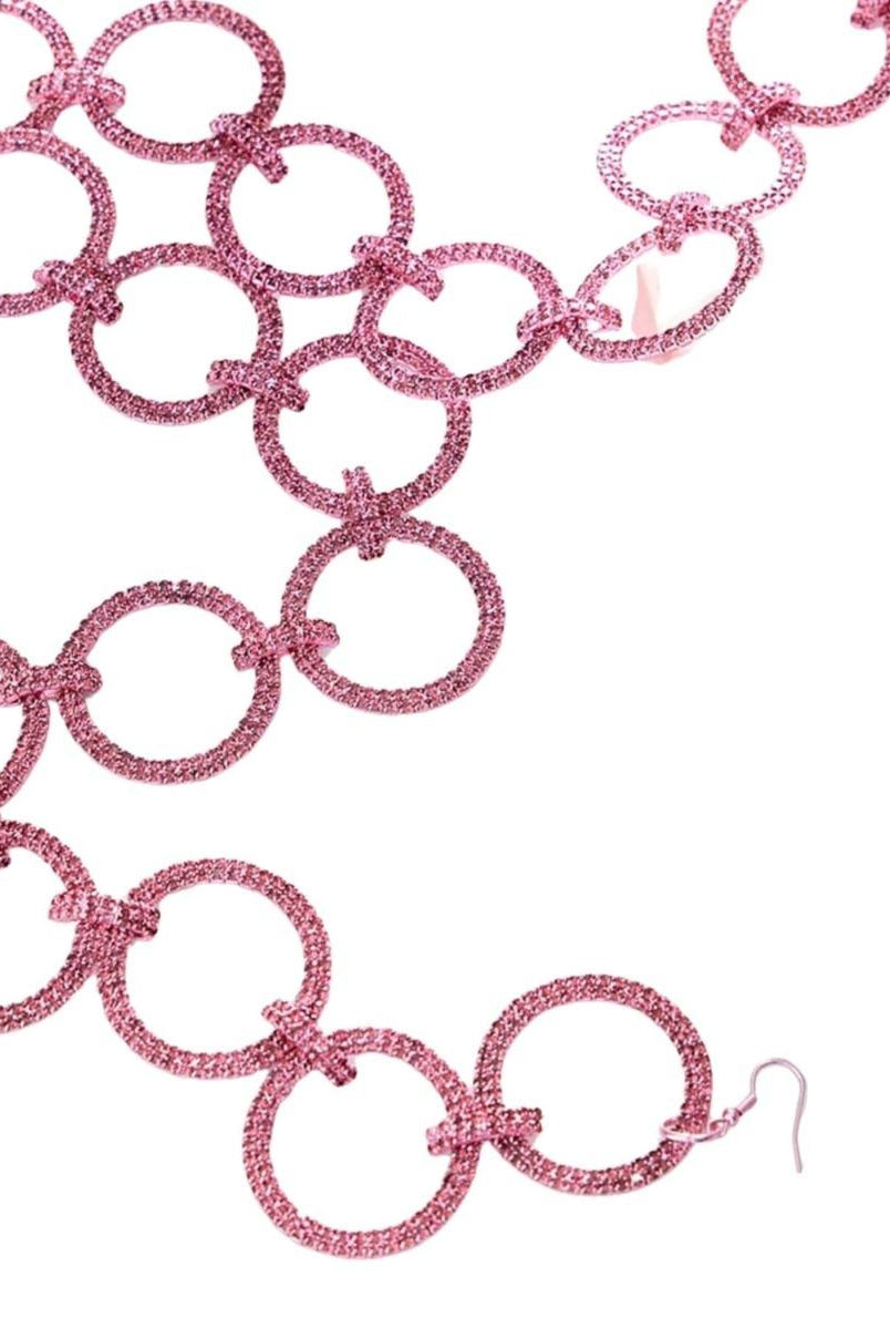 Shop For Pink Crystal Circle Christmas Garland, 36"