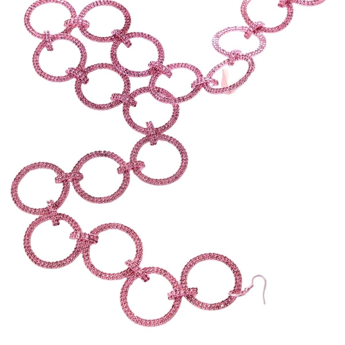 Shop For Pink Crystal Circle Christmas Garland, 36"