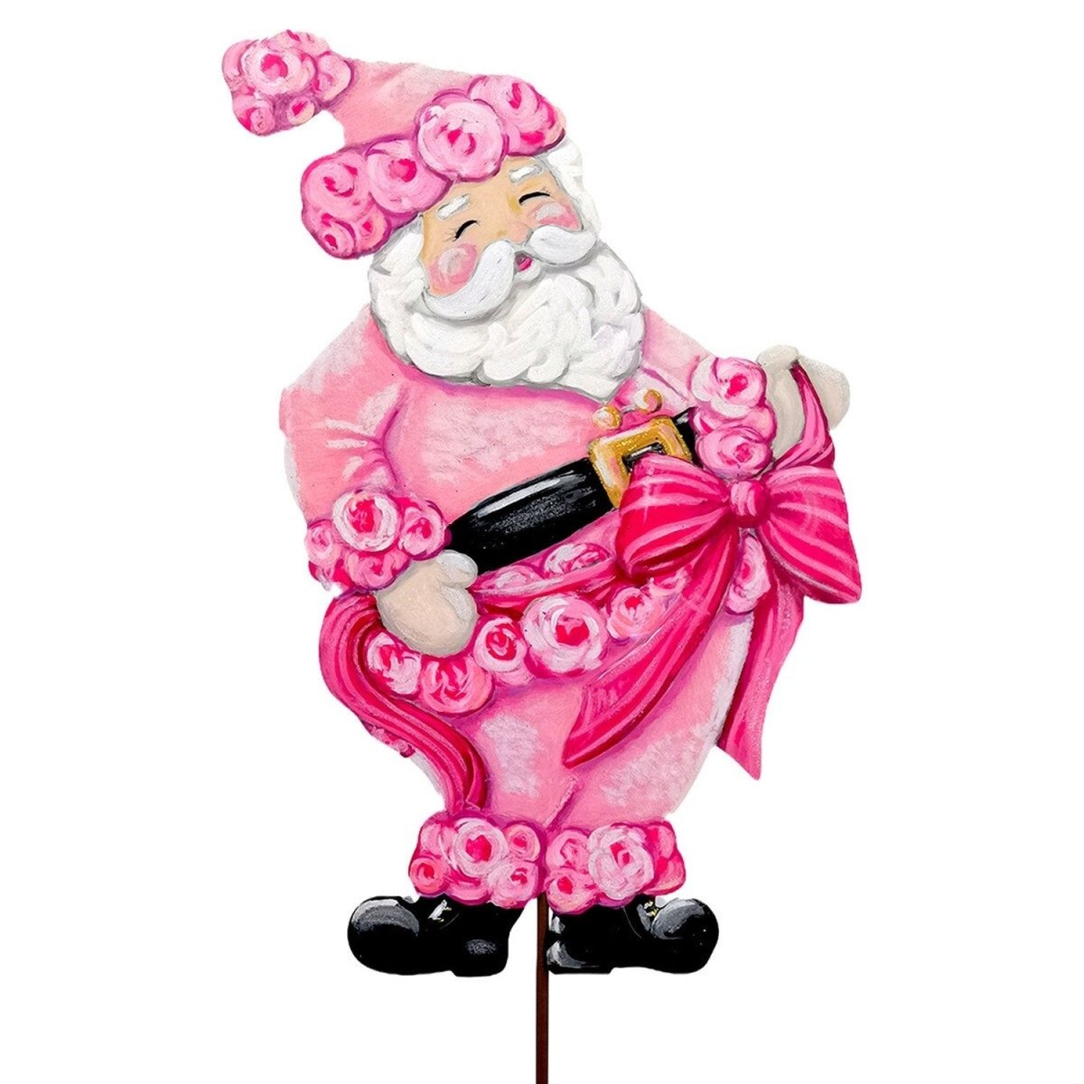 Shop For Pink Fanciful Santa Easel/Stake