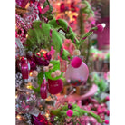Shop For Pink Green Furry Pom Pom Whimsical Hat Floral Stem 32"
