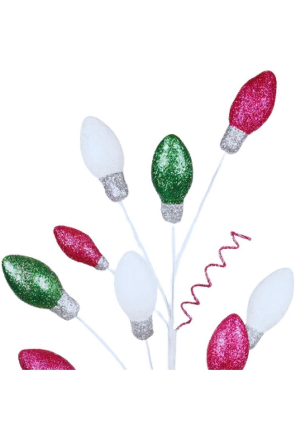 Pink Green White Christmas Light Glitter Spray 29"