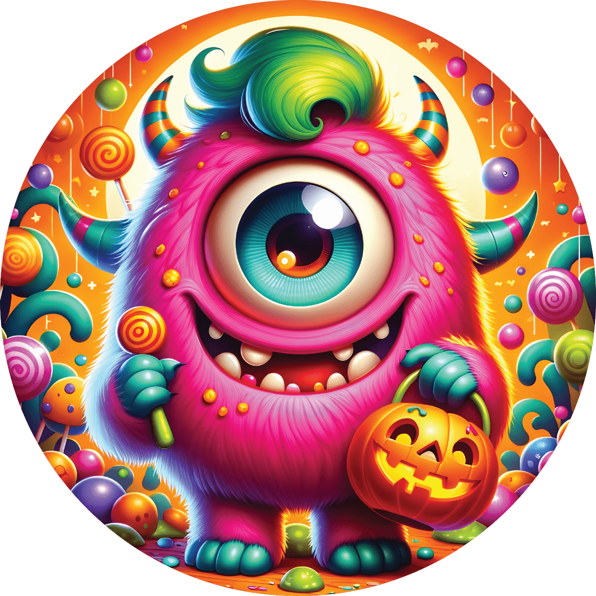 Shop For Pink One Eyed Halloween Monster Sign