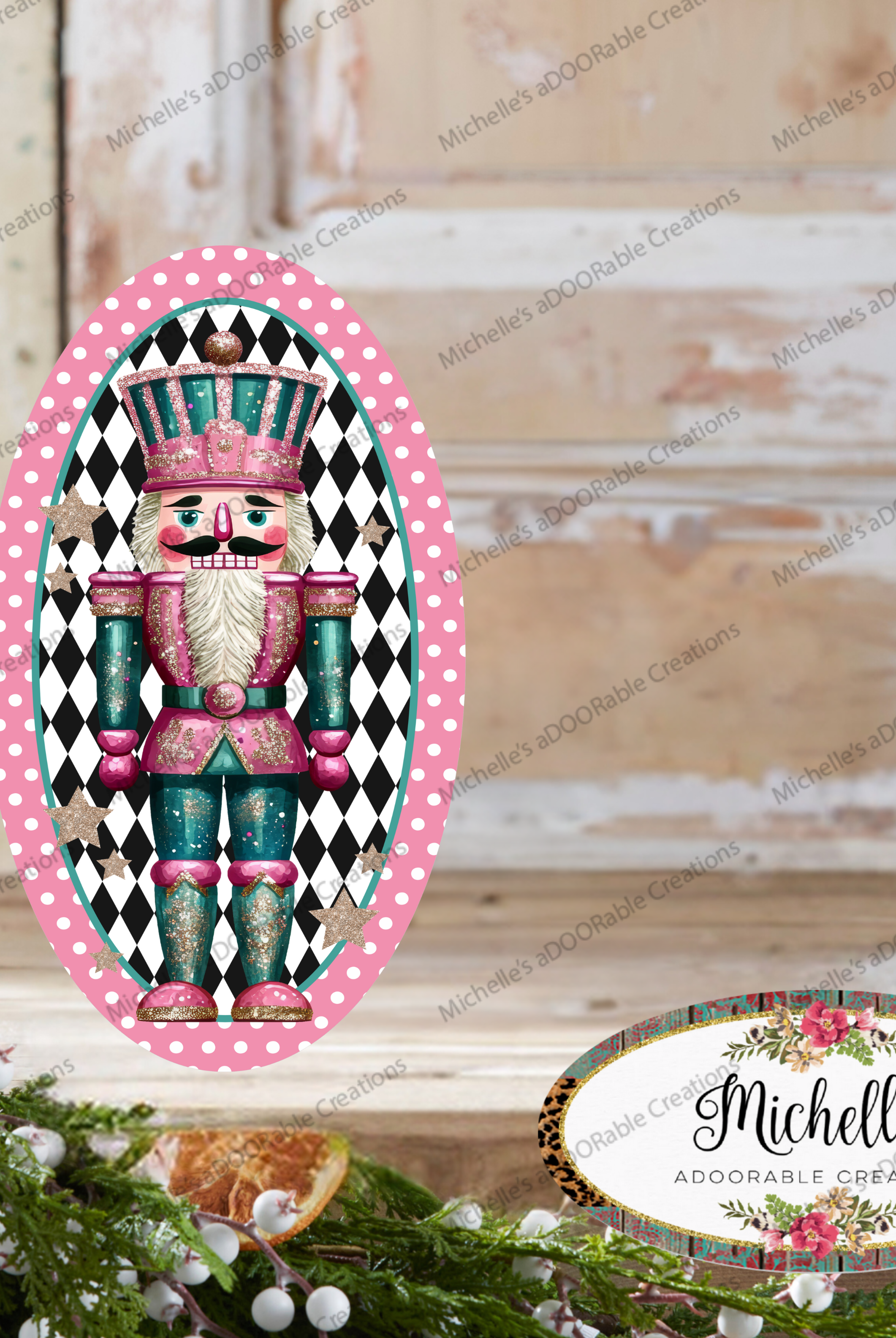 Shop For Pink Oval Nutcracker Sign