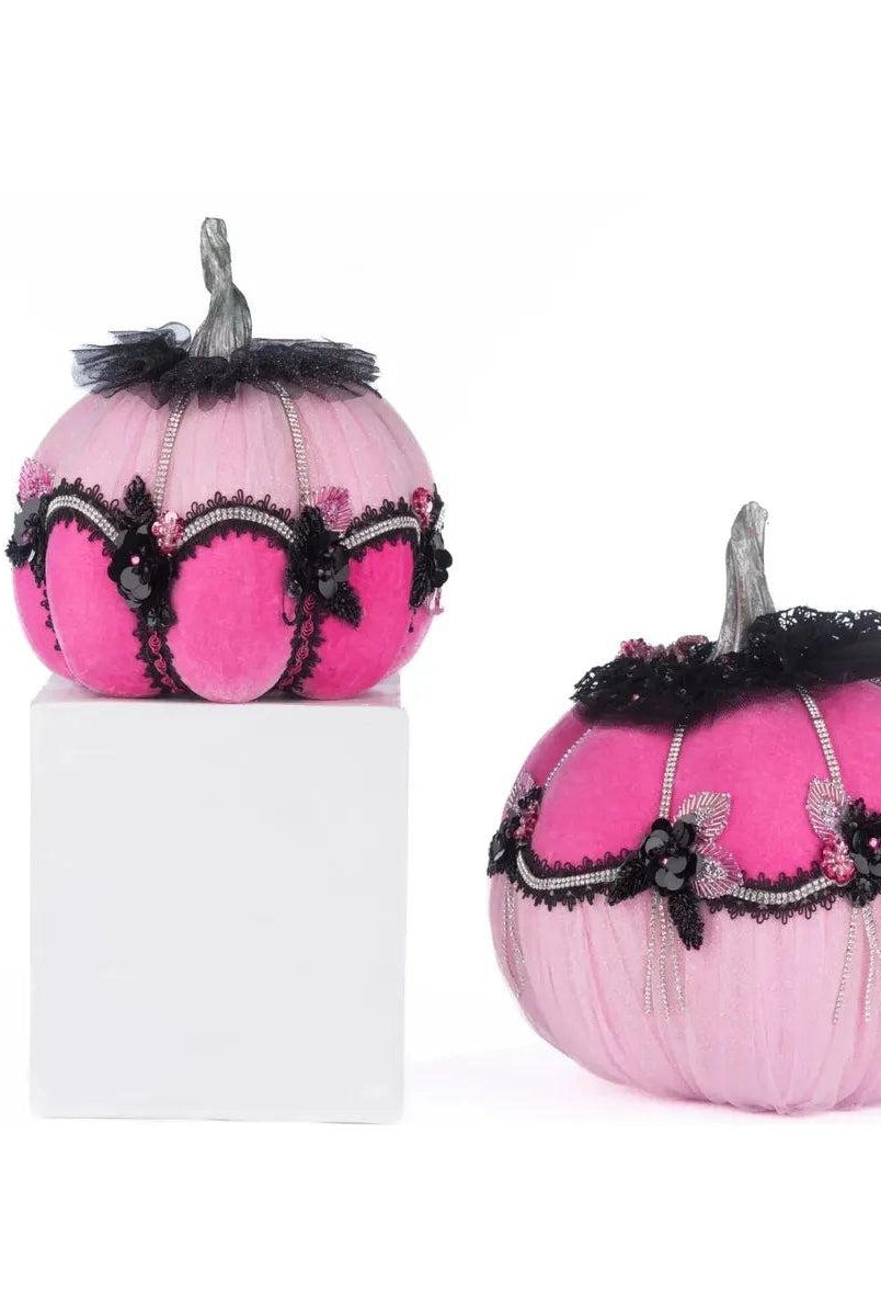 Shop For Pink Passion Floral Pumpkins (Set of 2)