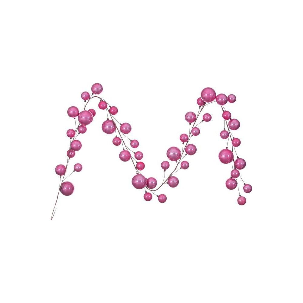 Shop For Pink Pearl Assorted Finish Branch Ball Ornament Garland at Michelle's aDOORable Creations