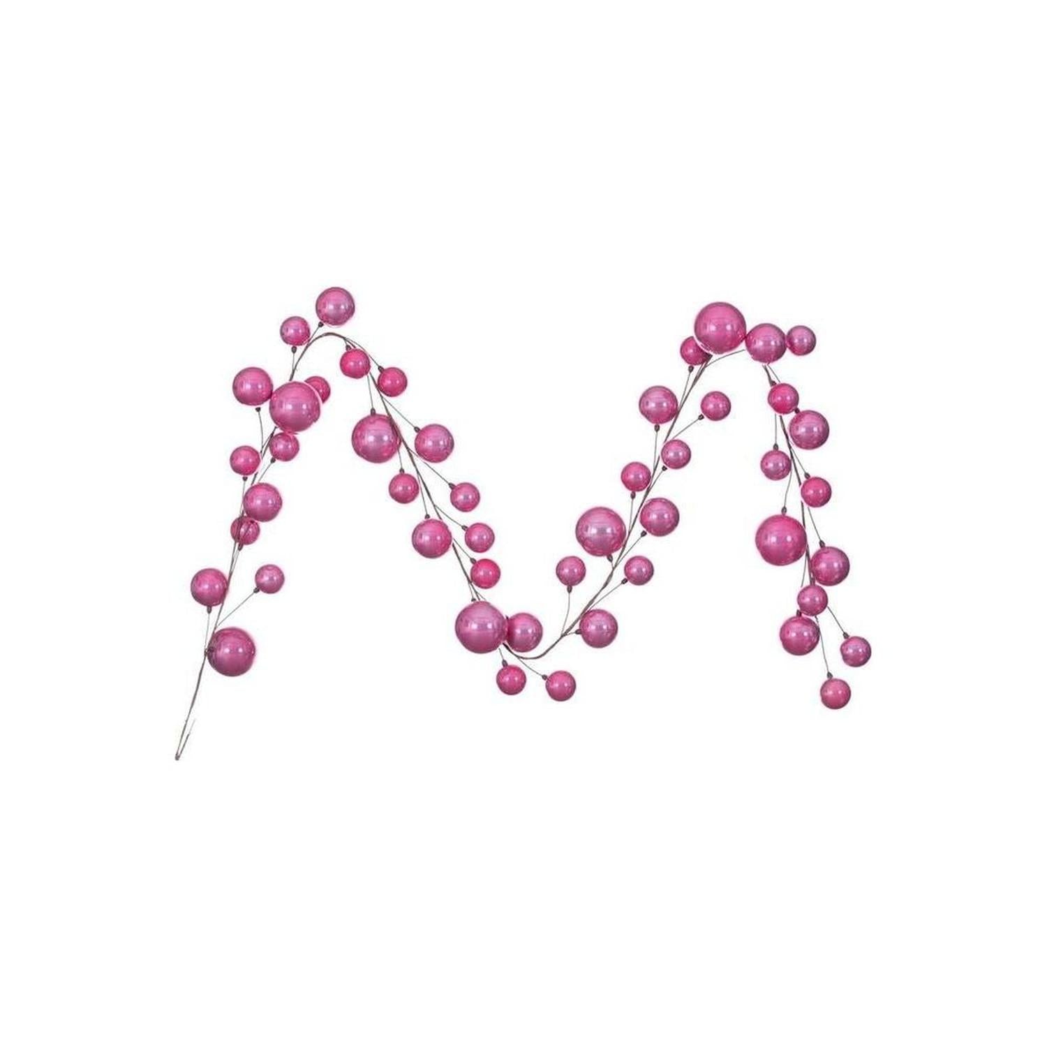 Shop For Pink Pearl Assorted Finish Branch Ball Ornament Garland at Michelle's aDOORable Creations
