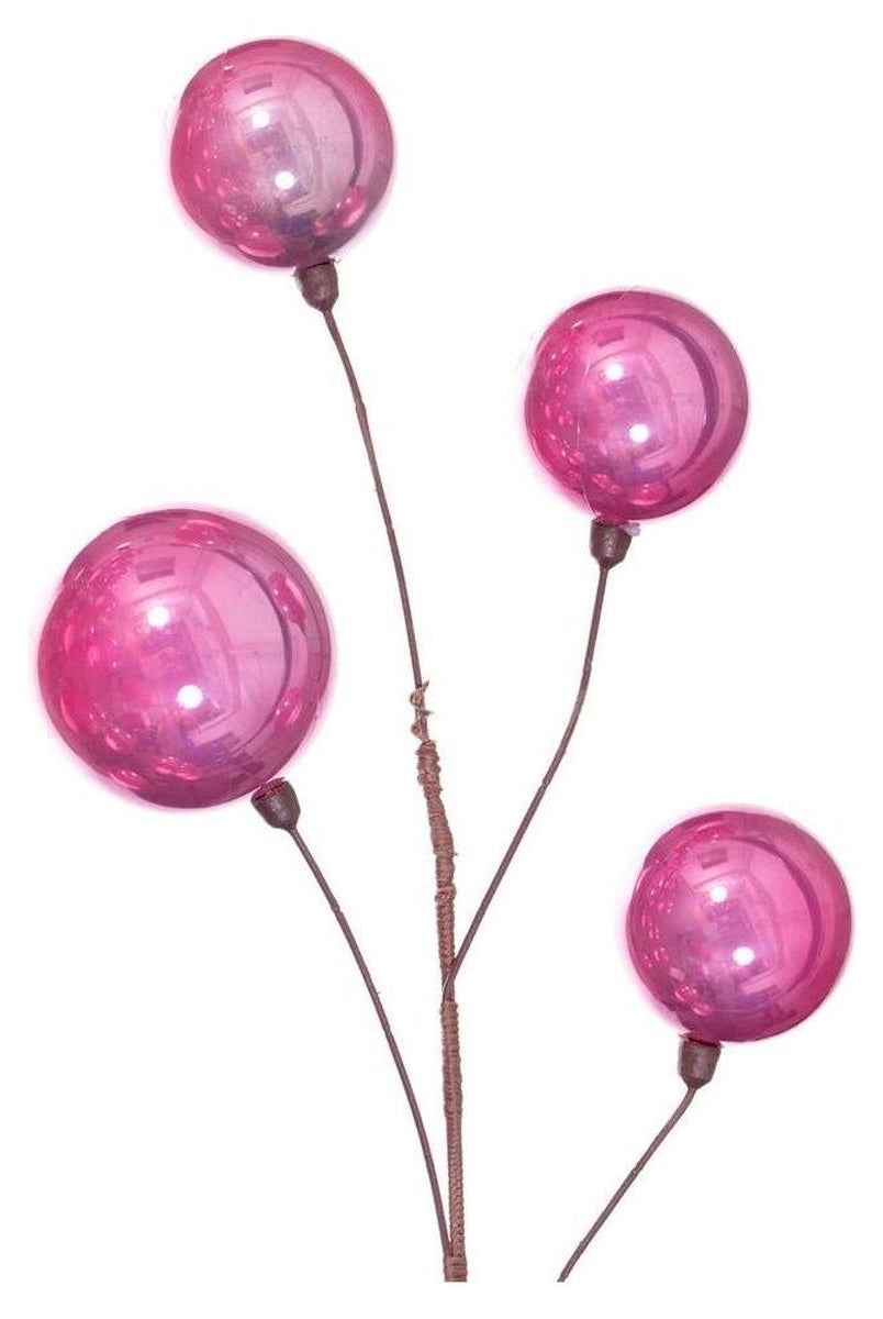 Shop For Pink Pearl Assorted Finish Branch Ball Ornament Garland at Michelle's aDOORable Creations