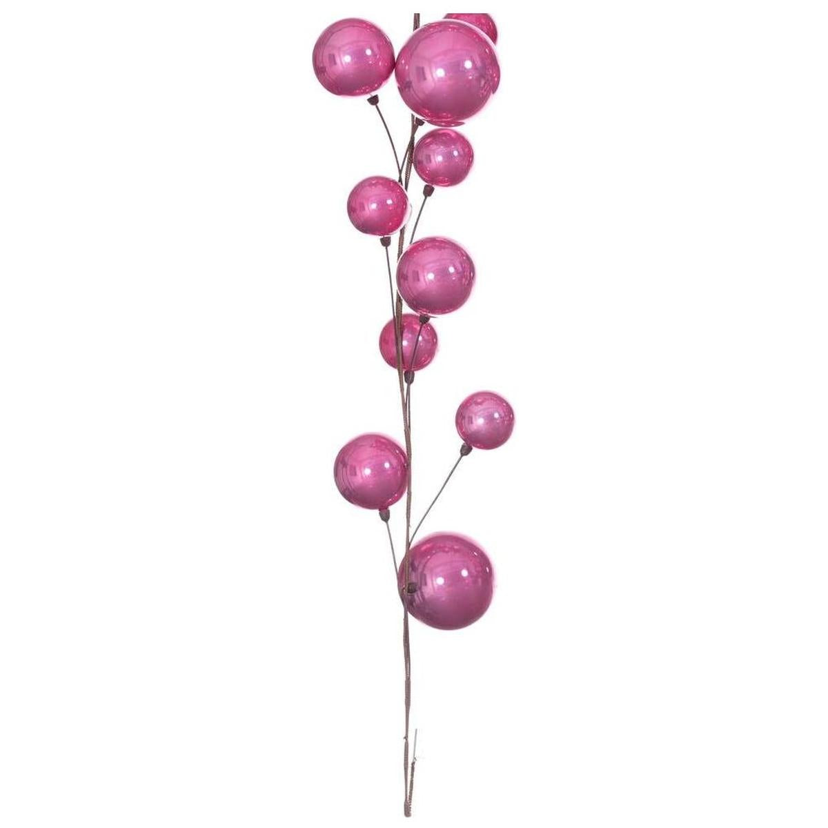 Shop For Pink Pearl Assorted Finish Branch Ball Ornament Garland at Michelle's aDOORable Creations