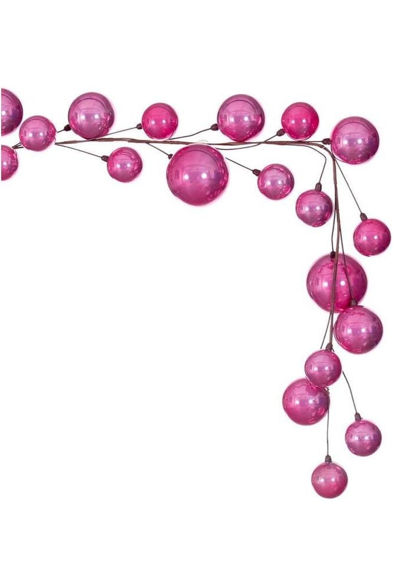 Shop For Pink Pearl Assorted Finish Branch Ball Ornament Garland at Michelle's aDOORable Creations