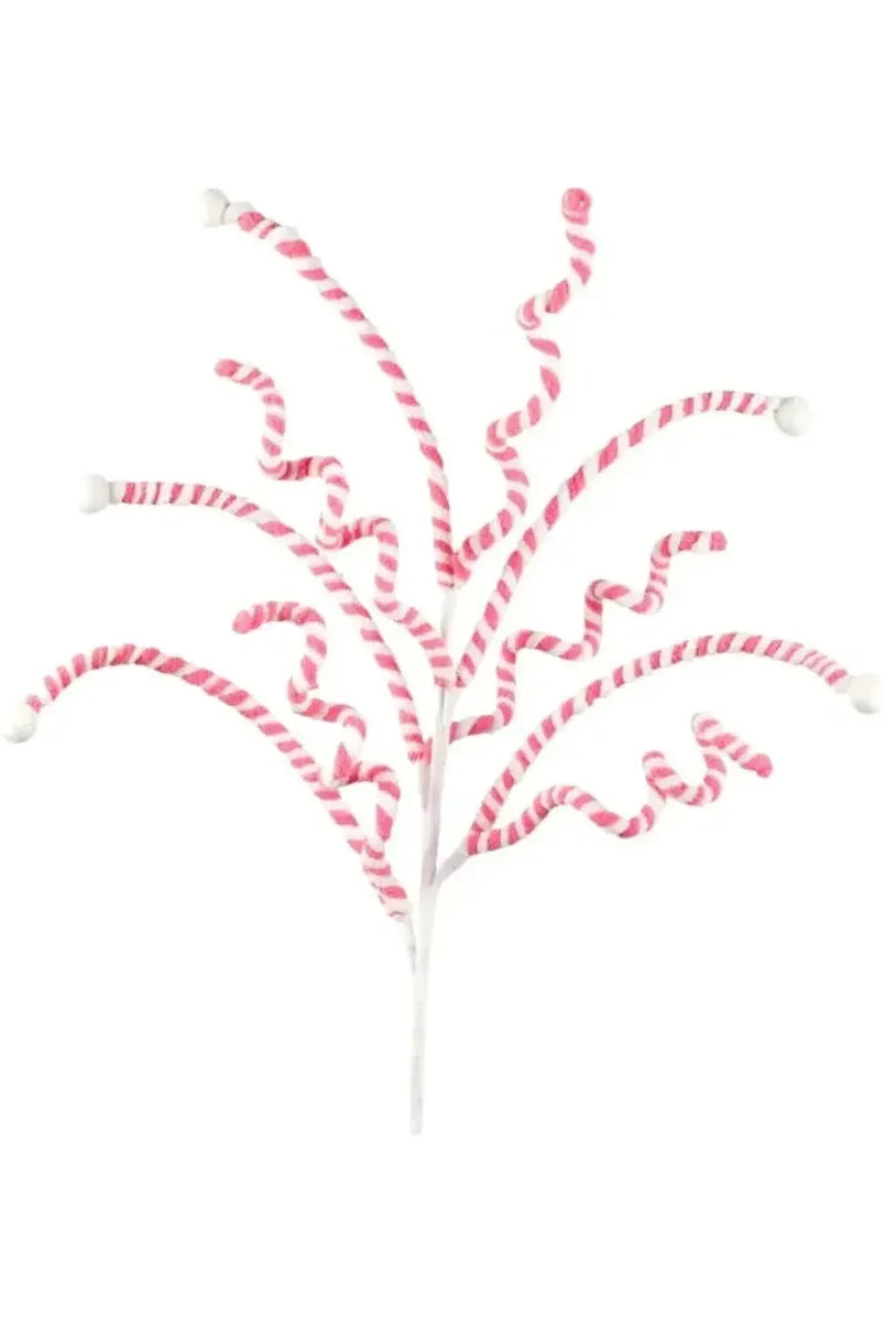 Shop For Pink & White Peppermint Spiral Floral Spray 31"
