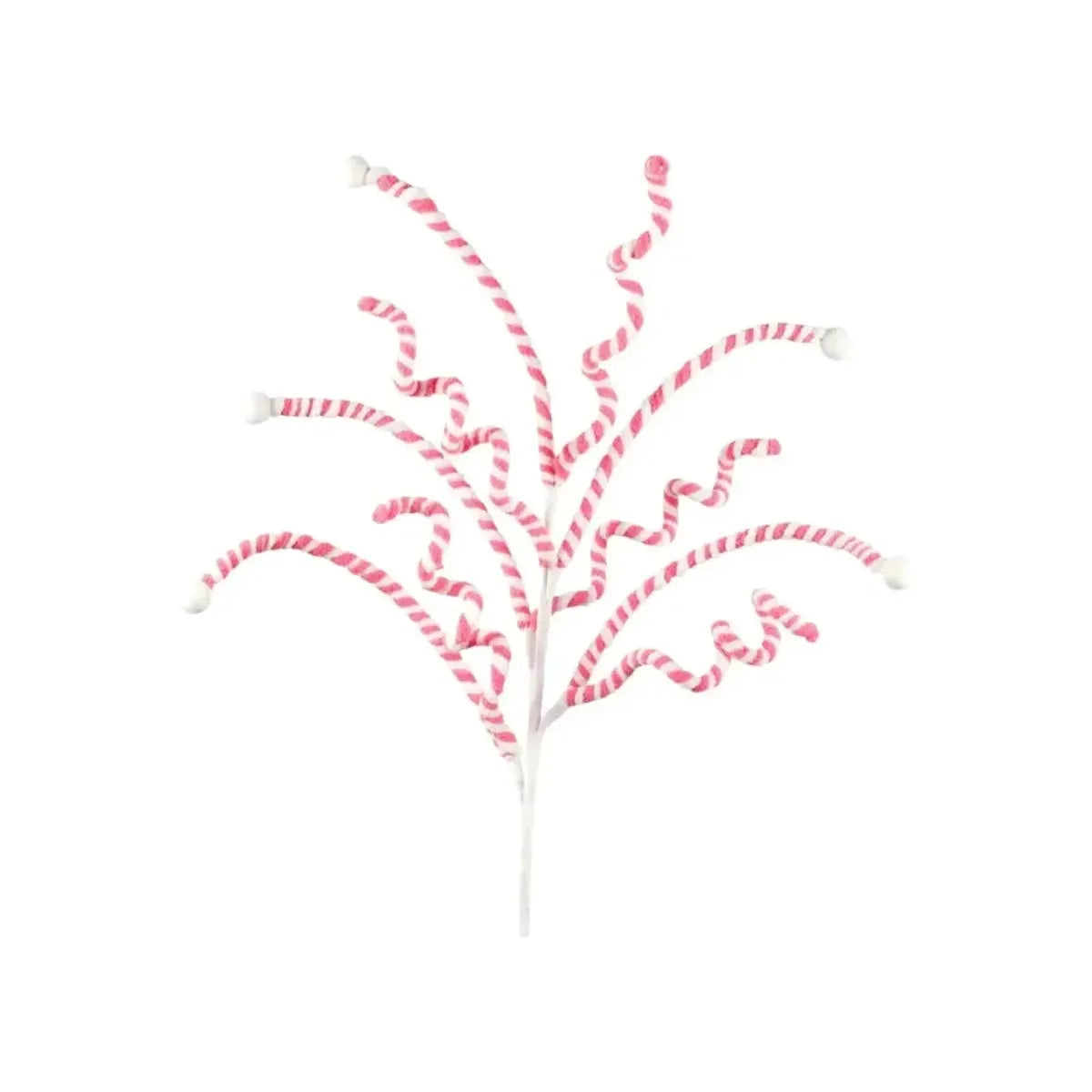 Shop For Pink & White Peppermint Spiral Floral Spray 31"