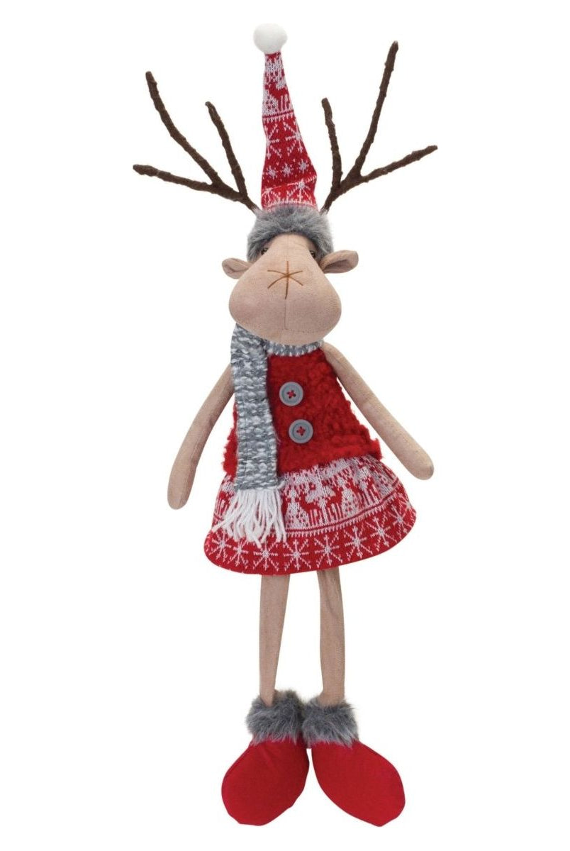 Shop For Plush Winter Deer Shelf Sitter (Set of 2) at Michelle's aDOORable Creations