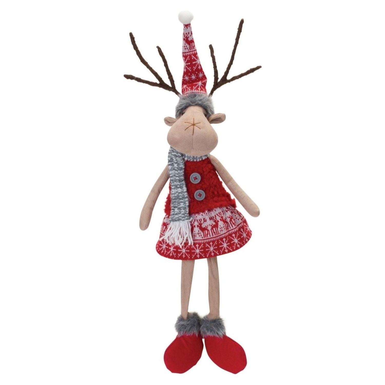 Shop For Plush Winter Deer Shelf Sitter (Set of 2) at Michelle's aDOORable Creations