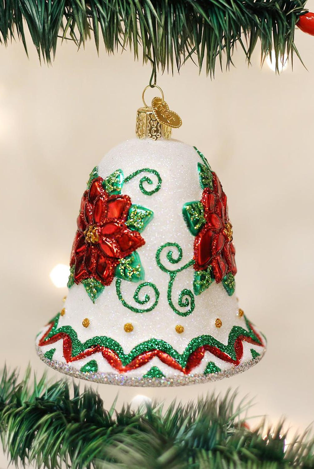 Poinsettia Bell Ornament