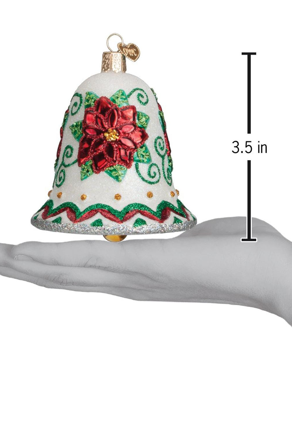 Poinsettia Bell Ornament