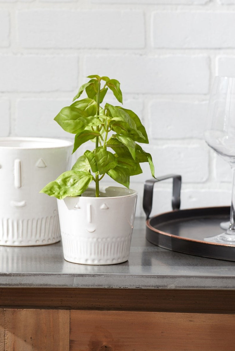 Shop For Porcelain Face Planter (Set of 2) at Michelle's aDOORable Creations